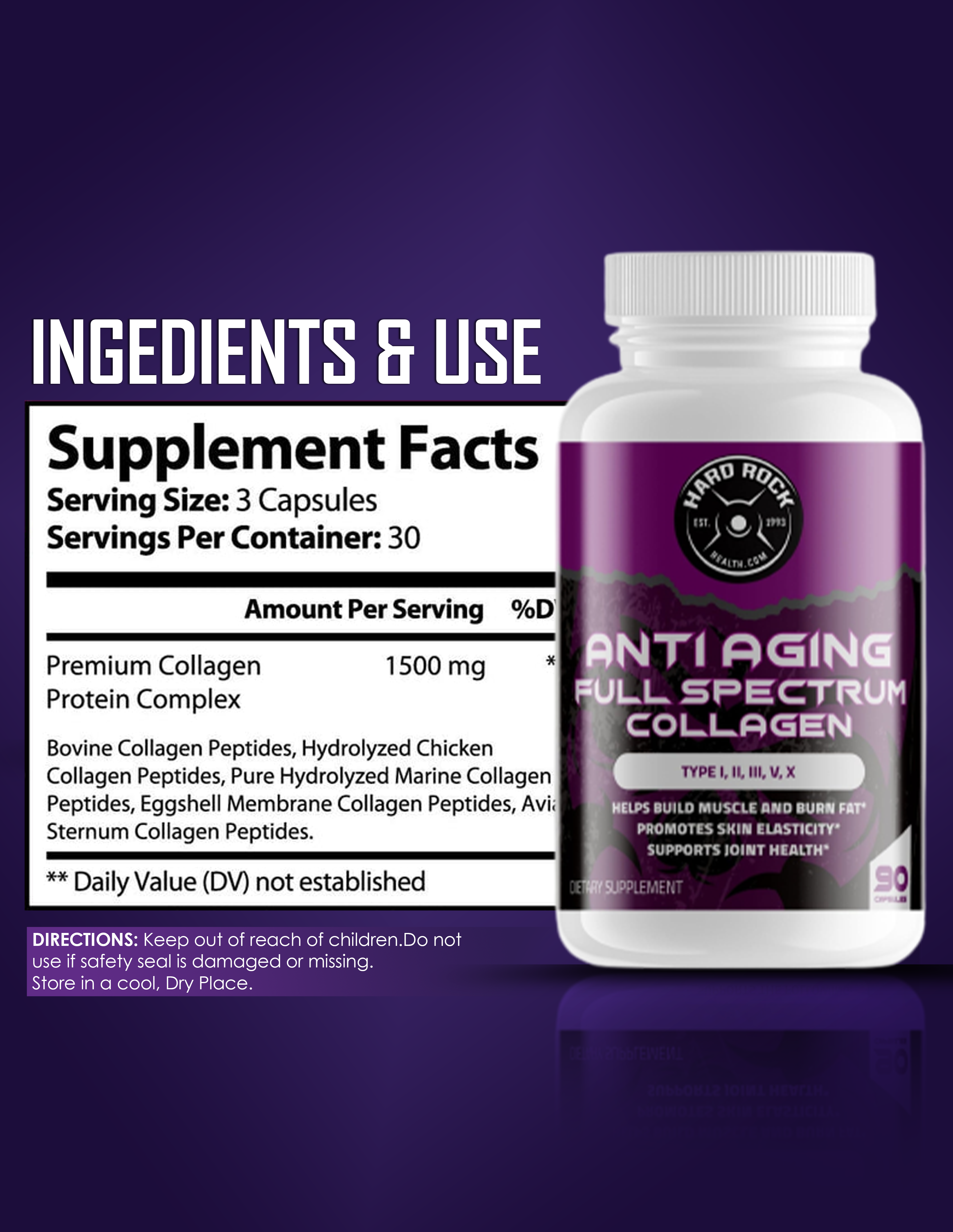 Anti-Aging Full Spectrum Collagen 90 Capsules - Primal Health & Beauty