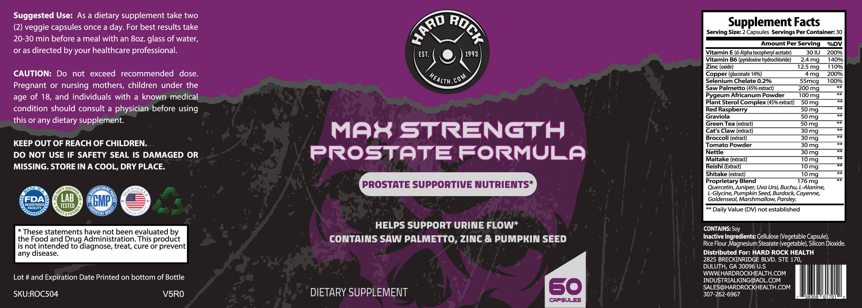 Maximum Strength Prostate Formula - Primal Health & Beauty