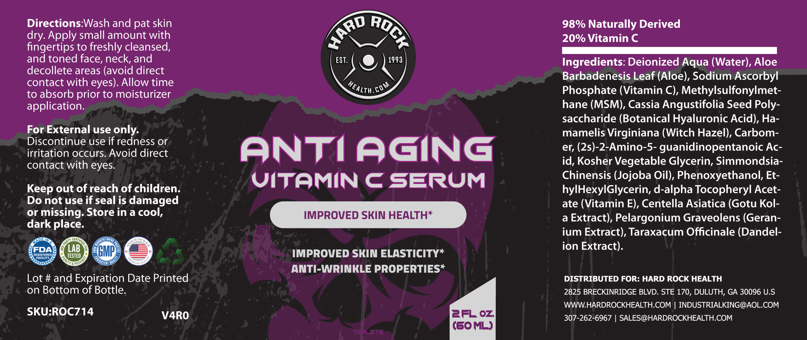 Anti-Aging Vitamin-C Serum 60 Ml - Primal Health & Beauty