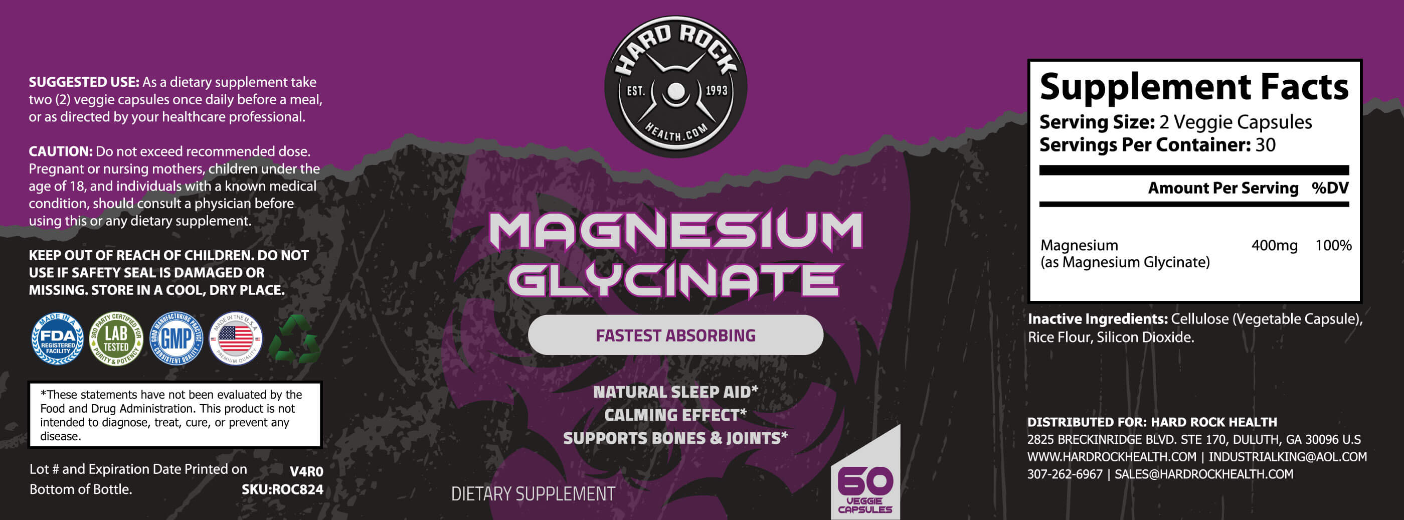 Magnesium Glycinate- Fast Absorption - Primal Health & Beauty