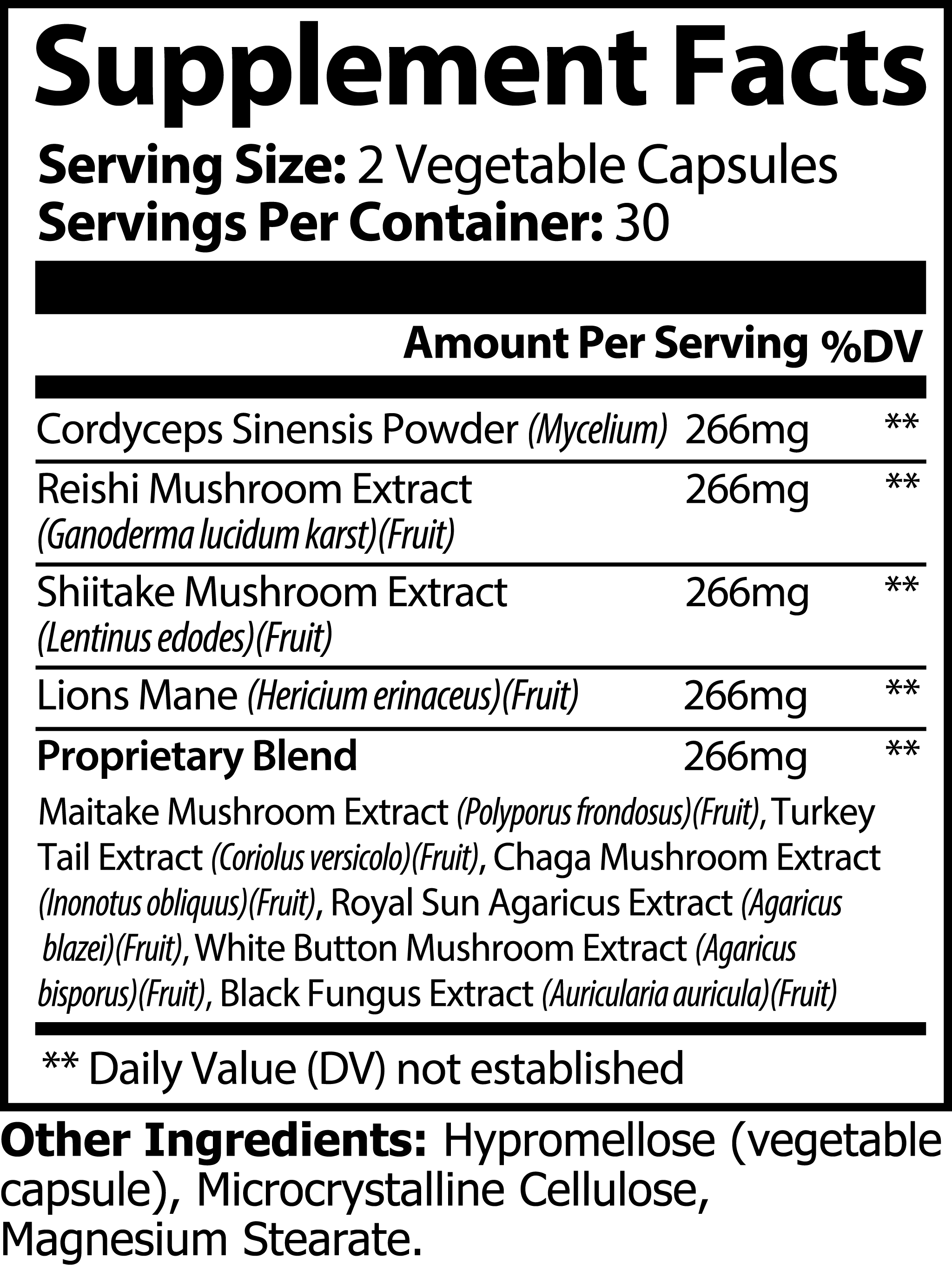 Mushroom Complex 10 X - Primal Health & Beauty